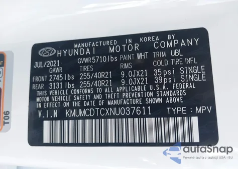 2022 Genesis Gv70 3.5T Awd Sport из США, поврежденный, VIN KMUMCDTCXNU037611